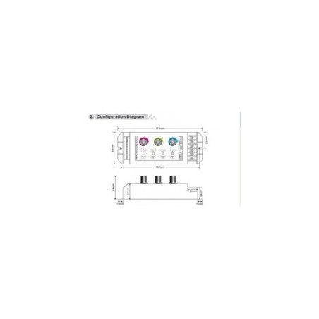 CONTROLLER CON DIMMER LED RGB LT-330-8A regolatore dei colori 5V-24V 24AMP LT088 ABM  RGB e RGBW 54,99 €