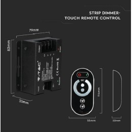 Controller per Strip LED Dimmerabile Telecomando Touch sku 2590 LT3766 V-TAC RGB e RGBW 28,51 €