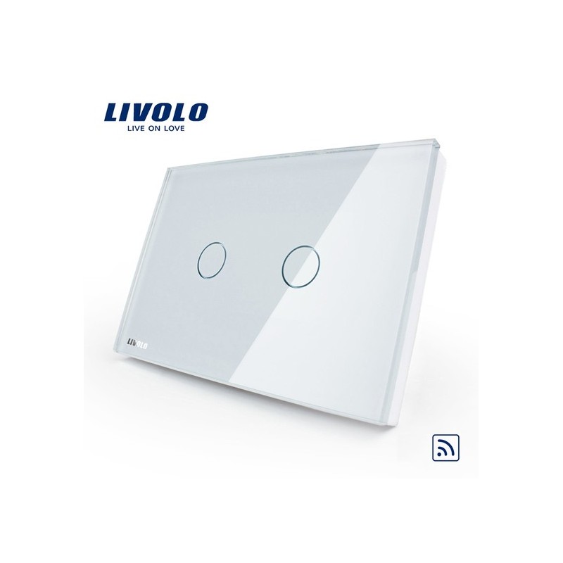 INTERRUTTORE LIVOLO TOUCH 2 POSTI RF REMOTE VL-C302R-81 LT885 ABM SRLS® TOUCH SMART HOME 36,89 €