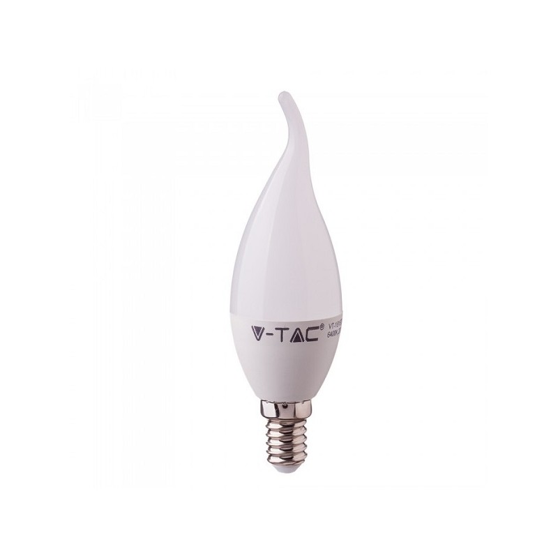 LED Bulb - SAMSUNG CHIP 5.5W E14 Plastica Candle Flame 3000K SKU 117 LT1802 ABM SRLS® E14 1,59 €