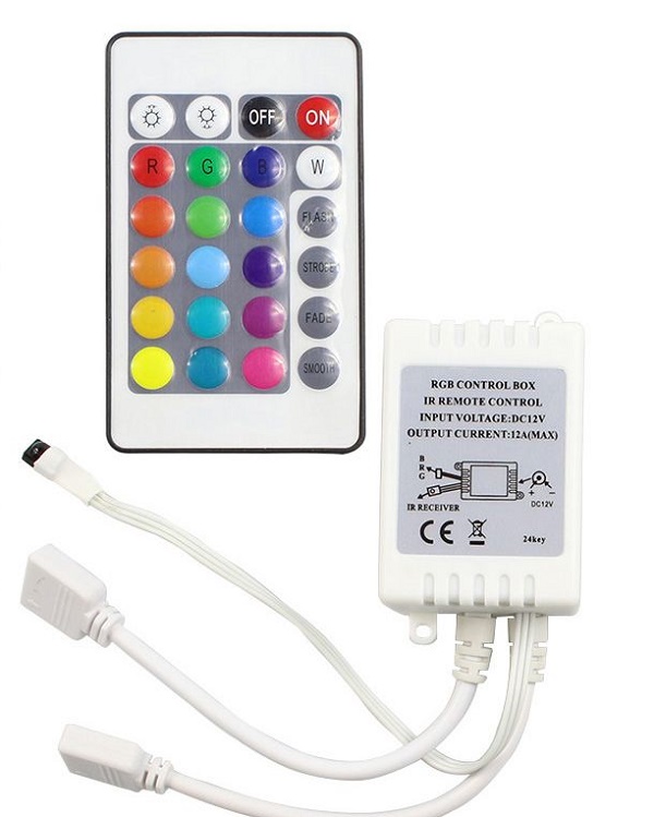 Mini Centralina a infrarosso Rgb Controller IR 2 uscite Per strip L