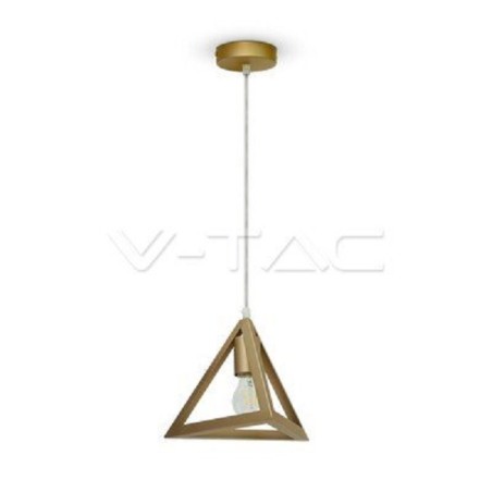 V-TAC VT-7141 Lampadario LED a Piramide in Metallo con Portalampada E27 (Max 60W) Colore Oro Champagne - SKU 3831 LT2627 ABM ...