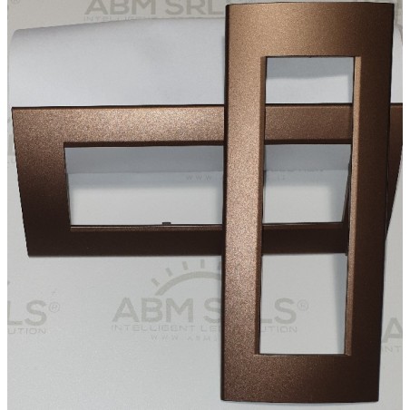 Placca per supporti 507 colore BRONZO, compatibile con living international tot 1007-14 LT3431 ABM SRLS® compatibili bticino ...