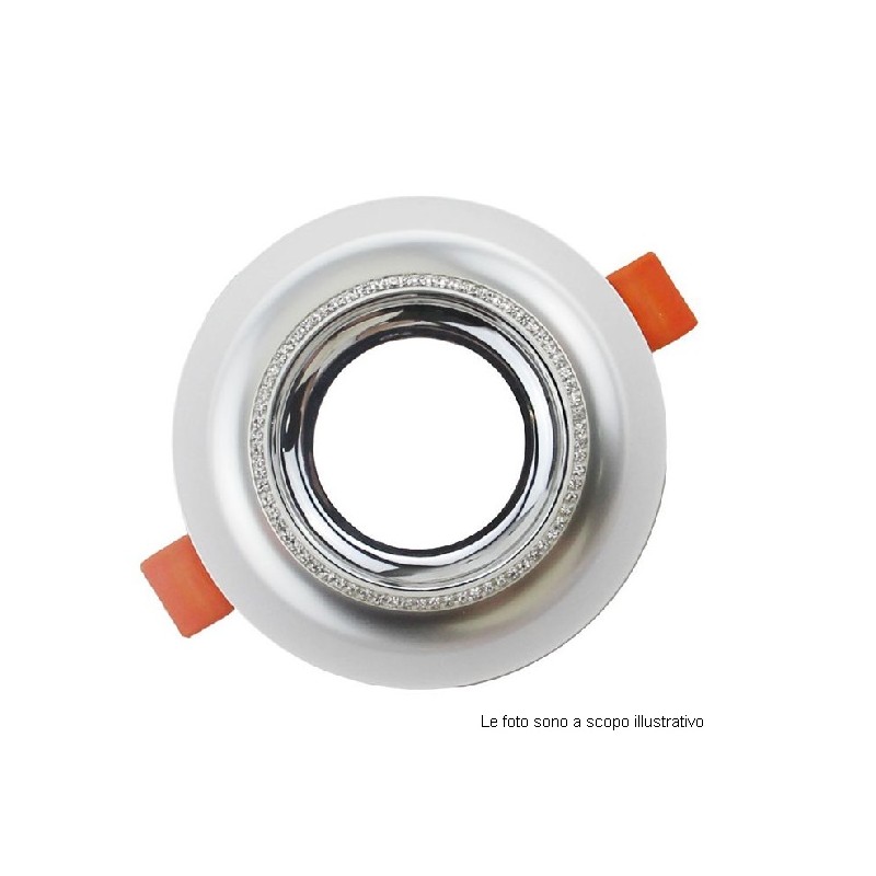 Porta faretto rotondo con Swarochini piccoli P25-GU10-A LT2899 ABM SRLS® PORTA FARETTI SPOT 2,31 €