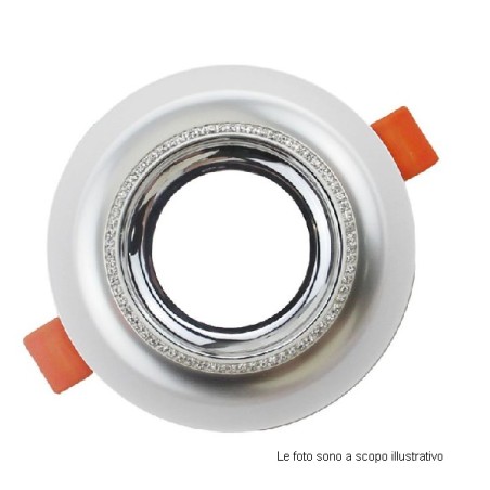 Porta faretto rotondo con Swarochini piccoli P25-GU10-A LT2899 ABM SRLS® PORTA FARETTI SPOT 2,31 €