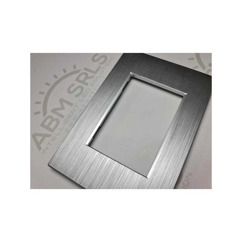 Placca per supporti 503 in plastica colore grigio, compatibile vimar plana codice totm6003SL-9 LT3872 ABM SRLS® COMPATIBILI V...