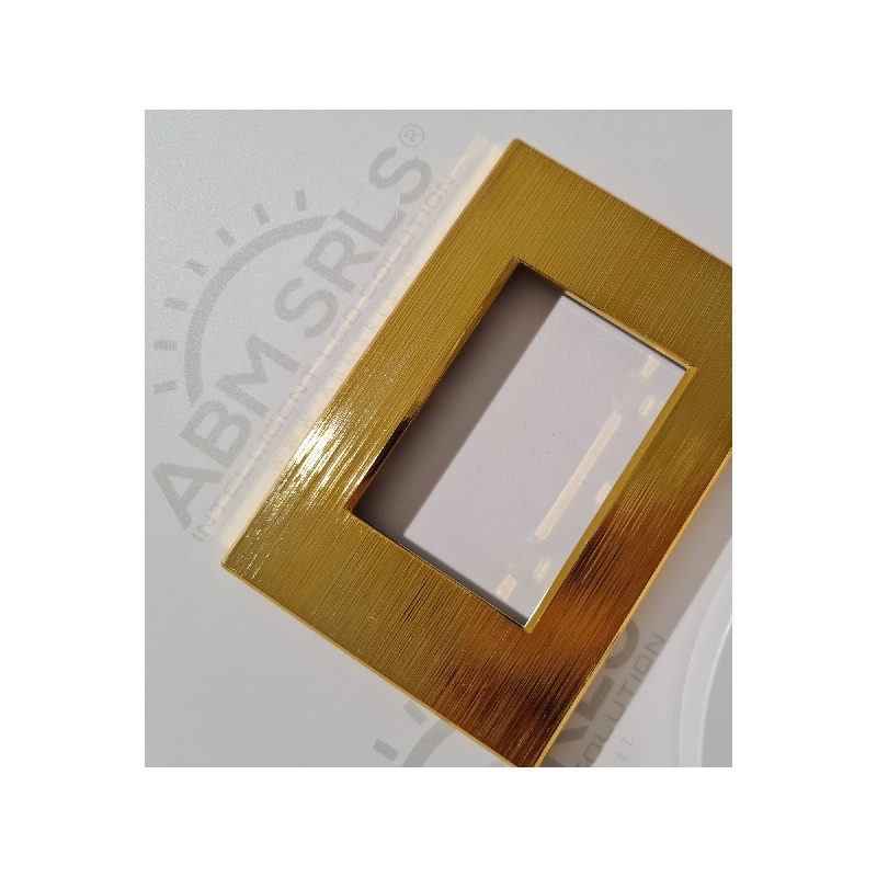 Placca per supporti 507 in plastica colore oro, compatibile vimar plana codice totm6007SL-5 LT3861 ABM SRLS® COMPATIBILI VIMA...