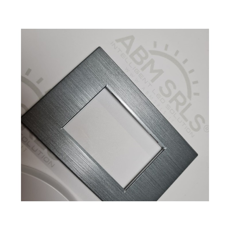 Placca per supporti 503 in plastica colore grigio scuro, compatibile vimar plana codice totm6003SL-8 LT3891 ABM SRLS® COMPATI...