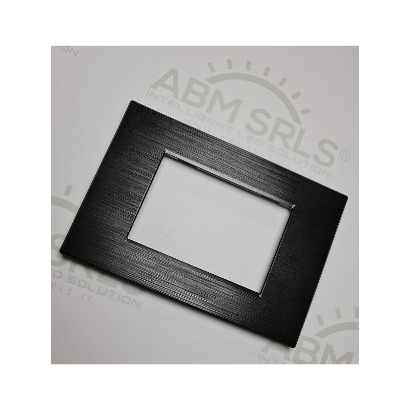 Placca per supporti 503 in plastica colore nero, compatibile vimar plana codice totm6003SL-2 LT3878 ABM SRLS® COMPATIBILI VIM...