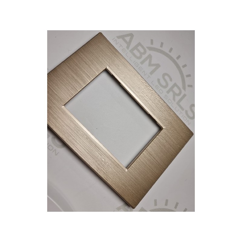 Placca per supporti 503 in plastica colore oro chiaro, compatibile vimar plana codice totm6003SL-13 LT3875 ABM SRLS® COMPATIB...