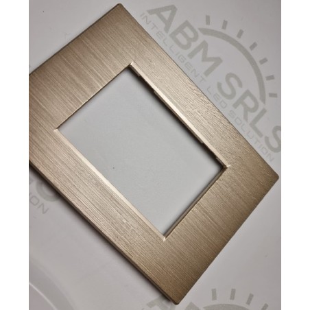 Placca per supporti 504 in plastica colore oro chiaro, compatibile vimar plana codice totm6004SL-13 LT3876 ABM SRLS® COMPATIB...