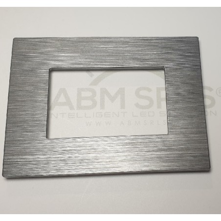 Placca per supporti 504 in plastica colore grigio, compatibile Matix codice totm5004SL-20 LT3927 ABM SRLS® COMPATIBILI MATIX ...