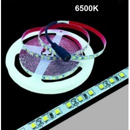 Striscia LED 2835 10W/Mt 6500K IP20 120 led/mt ( confezione da 5 metri ) 2835-12V-L120F 2835-L120F LT4159  USO INTERNO IP20 9...