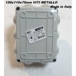 Scatola stagna con passacavi 150x110x70mm VITI METALLO FG13405 FAEG Made in Italy LT4263  BOX QUADRI E CASSETTE 5,12 €