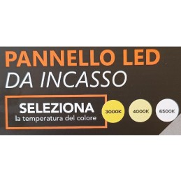 Pannello slim 18W quadrato 3 tonalita' foro 20,5 cm est.22,5cm P-205A-Q3C LT1225 ABM SRLS® PANNELLI SLIM A INCASSO 8,20 €