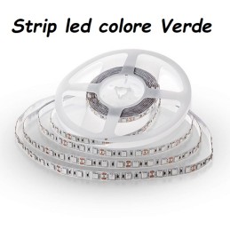 Striscia a led 5050 10,8W//mt VERDE IP20 12V sku 212138 (confezioni da 5 metri) LT1692 ABM SRLS® USO INTERNO IP20 7,60 €