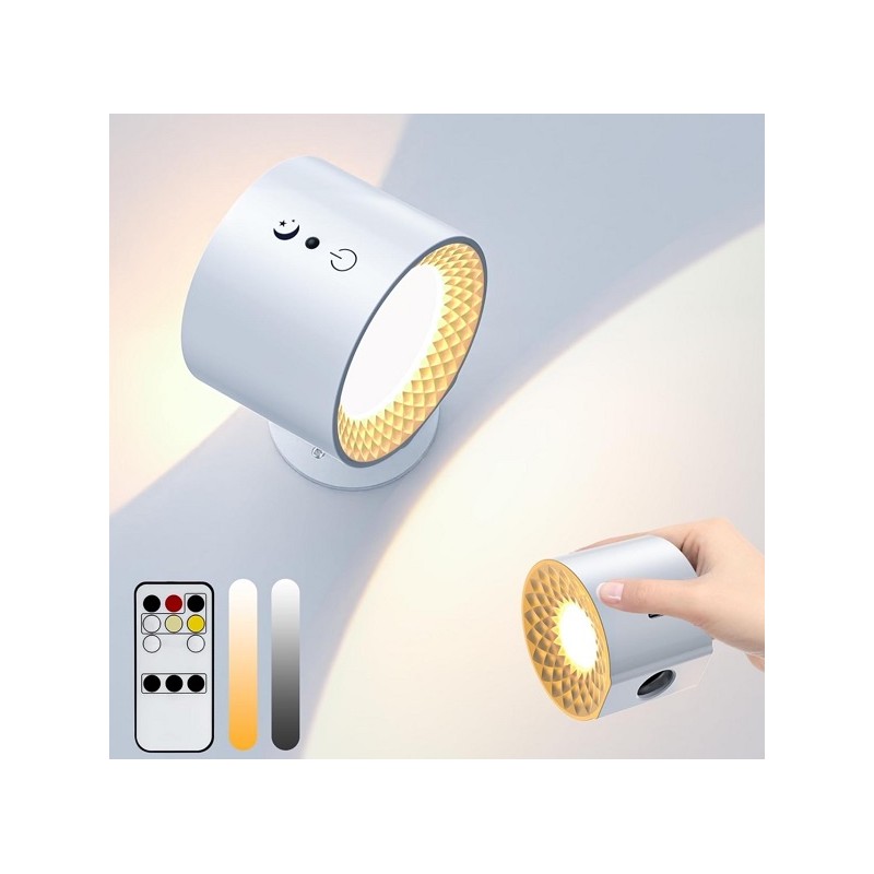 Applique BIANCO LED magnetico 5W con telecomando e timer – 3 temperature coloreBD01-B3C LT4427  PER USO INTERNO IP33 15,37 €