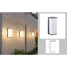 Applique nero led da esterno a parete 10w ip65 Luce fredda 6500k643-NF LT4436  PER USO ESTERNO IP65 13,07 €