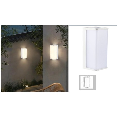 Applique BIANCO led da esterno a parete 10w ip65 Luce NATURALE 4000k643-BN LT4438  PER USO ESTERNO IP65 13,07 €